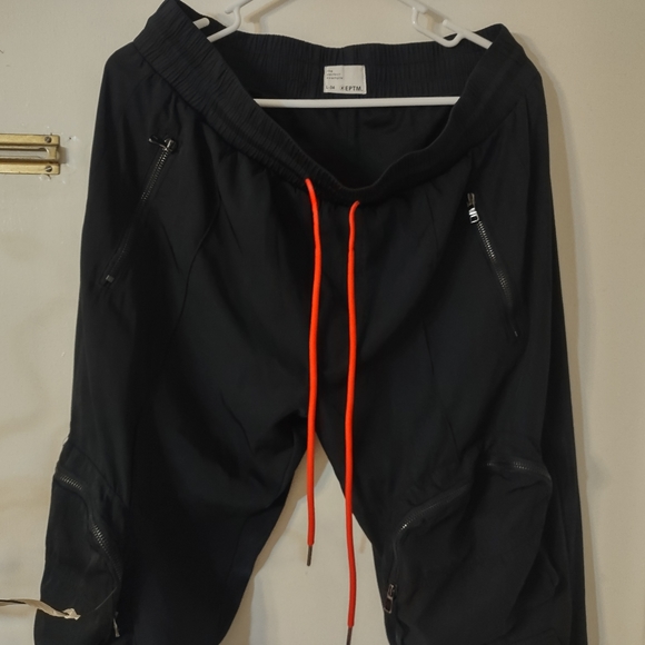 Men Black and light blue boohoo Cargo pants available. expandable Size 34-38 - Picture 3 of 10